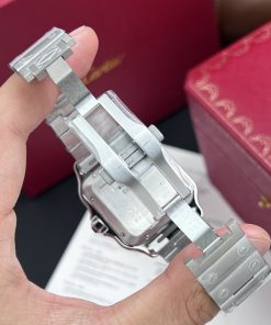 Cartier Santos WSSA0062 Replica Watches Best Quality Green Dial BV Factory (7)