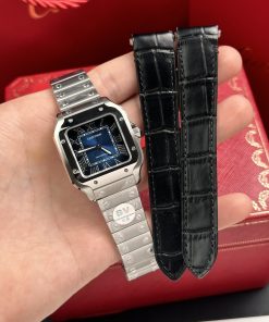 Cartier Santos WSSA0063 Blue Dial Replica Watches 35mm (1)