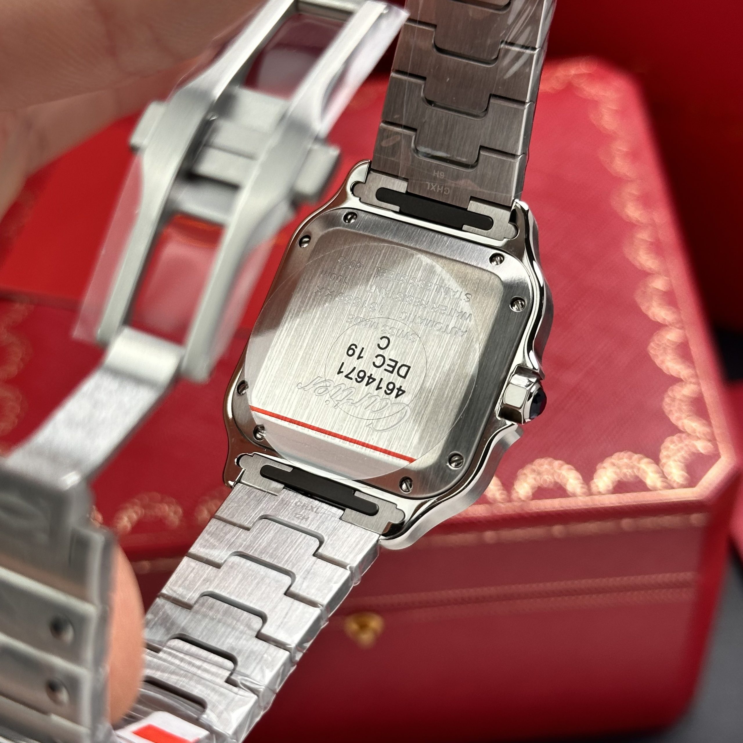 Cartier Santos WSSA0063 Blue Dial Replica Watches 35mm (2) Cartier Santos WSSA0063 Blue Dial Replica Watches 35mm (1)