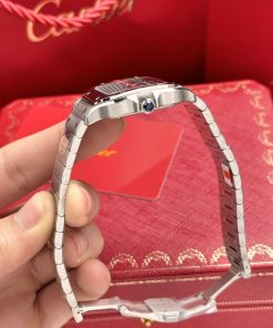 Cartier Santos WSSA0063 Blue Dial Replica Watches 35mm (1)