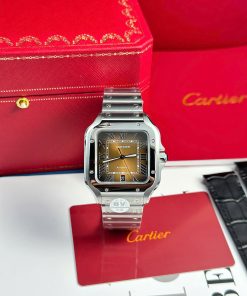 Cartier Santos WSSA0064 Brown Dial Best Replica Watch BV Factory 39 (1)