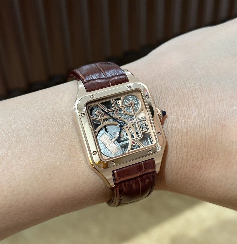 Cartier Santos de Carter Replica Watches Brown Leather Swiss Quartz (4)