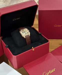 Cartier Santos de Carter Replica Watches Brown Leather Swiss Quartz (4)