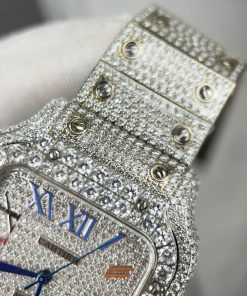 Cartier Santos de Cartier Diamonds Swarovski Replica Watches (1)