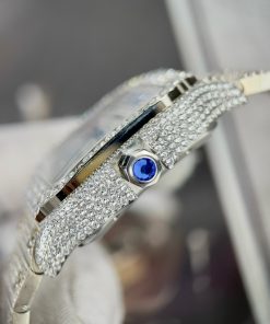 Cartier Santos de Cartier Diamonds Swarovski Replica Watches (1)