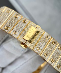 Cartier Santos de Cartier Full Diamonds Replica Watches (1)