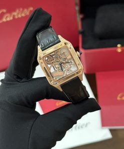 Cartier Santos de Cartier Replica Watches Rose Gold (3)