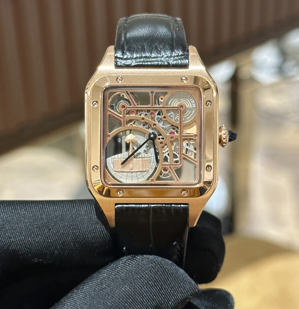 Cartier Santos de Cartier Replica Watches Rose Gold (2)