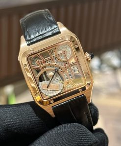 Cartier Santos de Cartier Replica Watches Rose Gold (2)