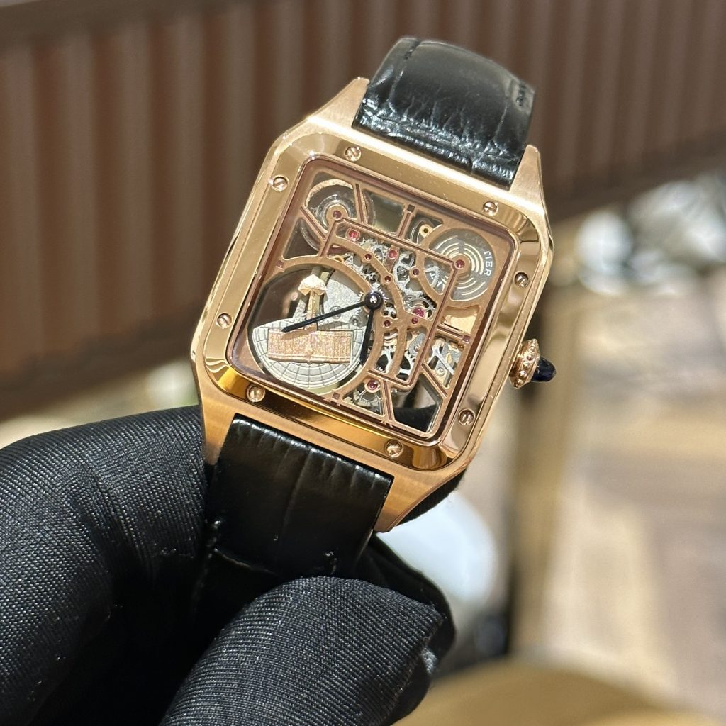 Cartier Santos de Cartier Replica Watches Rose Gold (2)