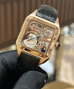 Cartier Santos de Cartier Replica Watches Rose Gold (2)