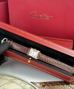 Cartier Tank Solo Best Replica Watch Brown Leather Strap Quartz Movement (9)