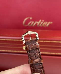 Cartier Tank Solo Best Replica Watch Brown Leather Strap Quartz Movement (9)