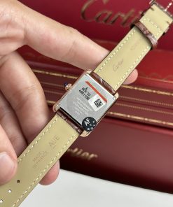 Cartier Tank Solo Best Replica Watch Brown Leather Strap Quartz Movement (9)