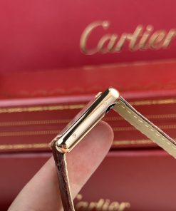 Cartier Tank Solo Best Replica Watch Brown Leather Strap Quartz Movement (9)