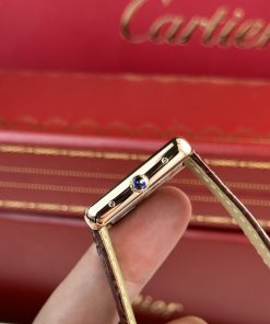 Cartier Tank Solo Best Replica Watch Brown Leather Strap Quartz Movement (9)
