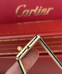 Cartier Tank Solo Custom Bezel Diamonds Black Leather Strap (1)