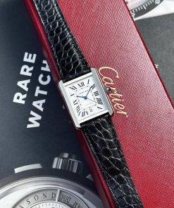 Cartier Tank Solo Extra-Large Model Automatic Black Leather Watch 31x41mm (2)