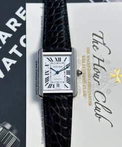 Cartier Tank Solo Extra-Large Model Automatic Black Leather Watch 31x41mm (2)