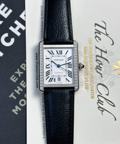 Cartier Tank Solo Extra-Large Model Automatic Black Leather Watch 31x41mm (2)