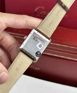 Cartier Tank Solo Extra-Large Model Best Replica Brown Leather Watch (1)