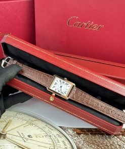 Cartier Tank Solo Extra-Large Model Best Replica Brown Leather Watch (1)