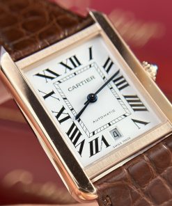 Cartier Tank Solo Extra-Large Model Best Replica Brown Leather Watch (1)