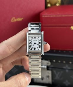 Cartier Tank Solo Replica Watches Roman Numeral Pile Dial AF Factory 22.5×33 (1)