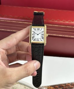 Cartier Tank Solo Yellow Gold Best Replica Watch Quartz Movement (10)