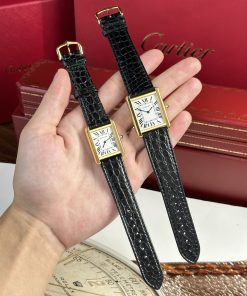 Cartier Tank Solo Yellow Gold Best Replica Watch Quartz Movement (6)