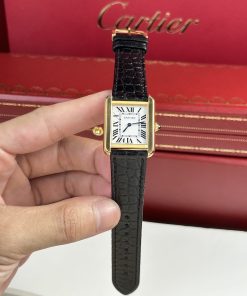 Cartier Tank Solo Yellow Gold Best Replica Watch Quartz Movement (1)