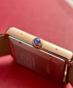 Cartier Tank W5200026 Replica Watches Rose Gold Brown Leather 31x41mm (1)