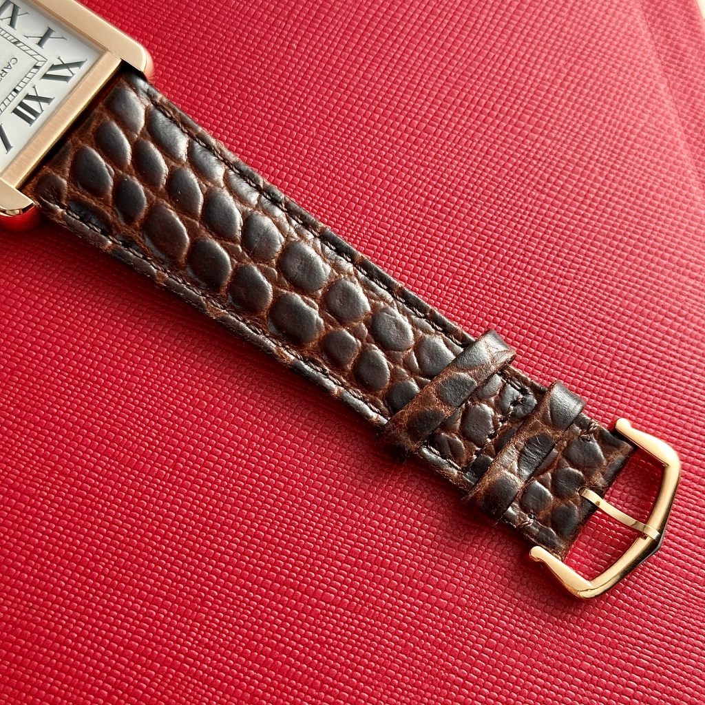 Cartier Tank W5200026 Replica Watches Rose Gold Brown Leather 31x41mm (1)