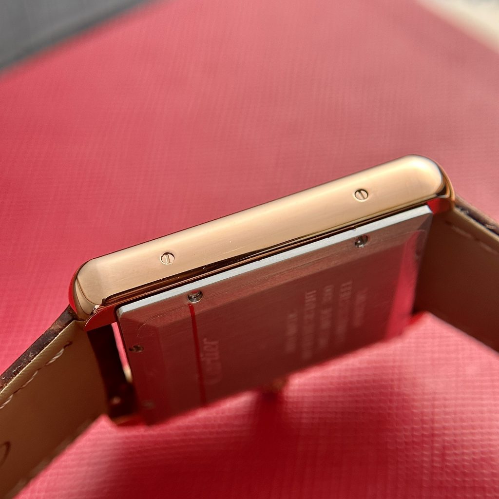 Cartier Tank W5200026 Replica Watches Rose Gold Brown Leather 31x41mm (1)