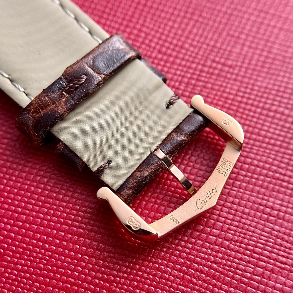 Cartier Tank W5200026 Replica Watches Rose Gold Brown Leather 31x41mm (1)