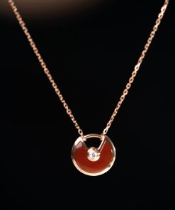 Cartier Women Bracelet Necklace Set Custom Natural Diamond Rose Gold 18k (2)