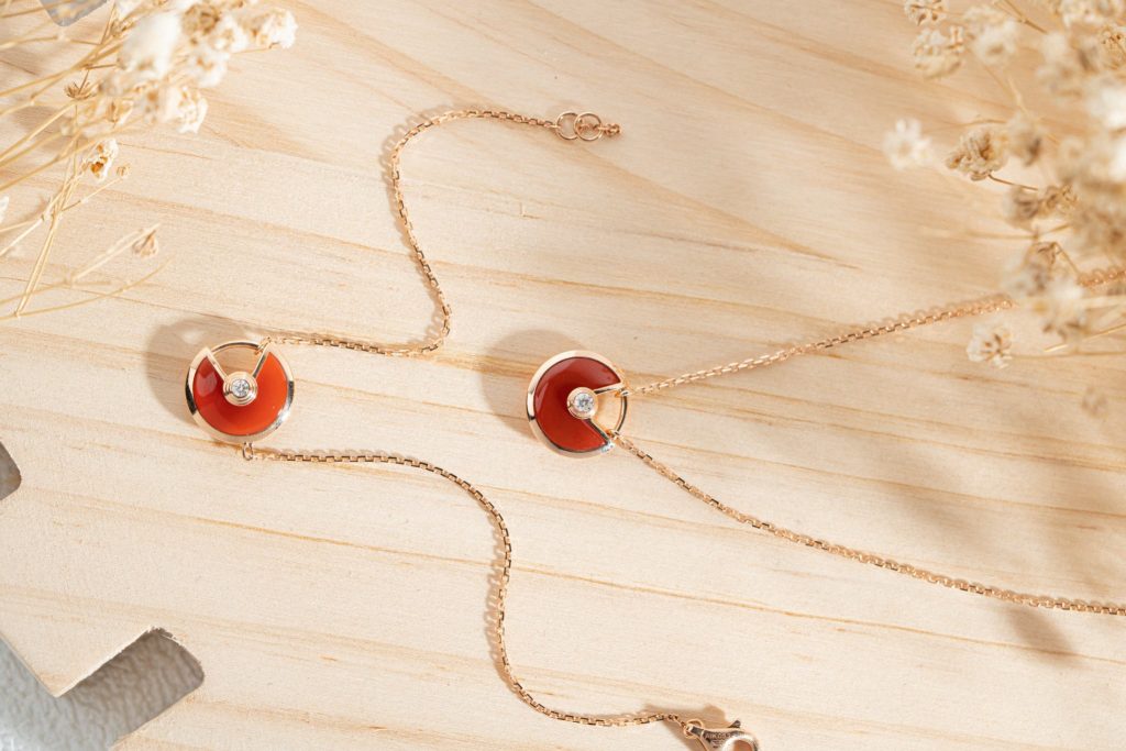 Cartier Women Bracelet Necklace Set Custom Natural Diamond Rose Gold 18k (2)