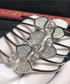 Chopard Happy Hearts Womens Bracelet Custom Diamond 18K Gold (2)
