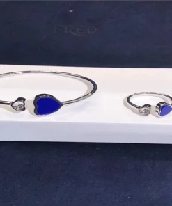 Chopard Happy Hearts Women's Ring and Bracelet Set Custom White Gold 18K (2)