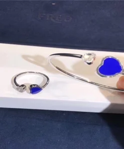 Chopard Happy Hearts Women's Ring and Bracelet Set Custom White Gold 18K (2)
