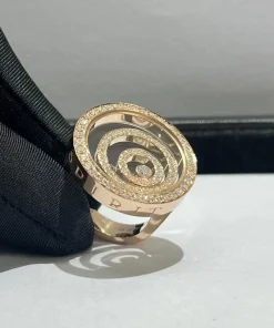 Chopard Happy Spirit Rings Custom 18K Rose Gold Diamond (2)