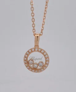 Chopard Happy Women's Necklace Custom 18K Rose Gold Diamond (2)