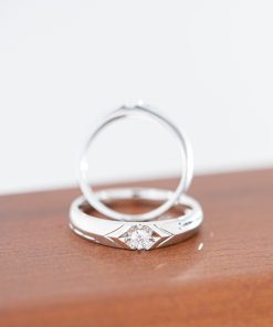 Couple Rings Custom Natural Diamonds White Gold 18k (2)