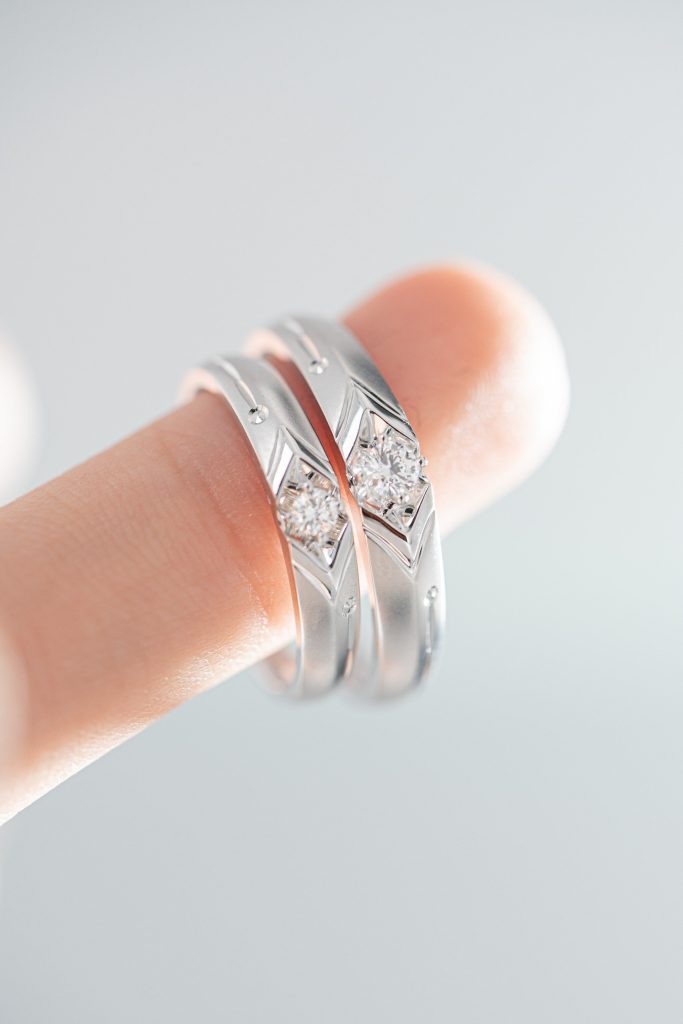 Couple Rings Custom Natural Diamonds White Gold 18k (2)