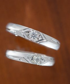 Couple Rings Custom Natural Diamonds White Gold 18k (2)