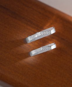 Couple Rings Of Love Custom Natural Diamonds White Gold 18k (2)