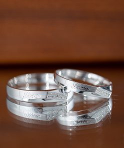 Couple Rings Of Love Custom Natural Diamonds White Gold 18k (2)