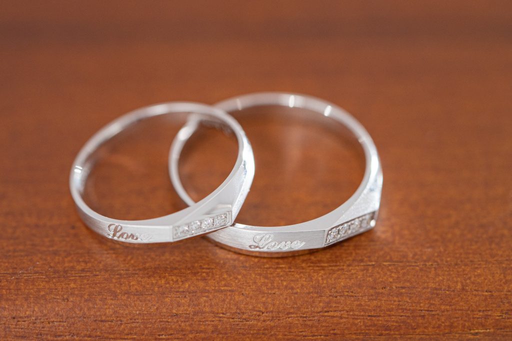 Couple Rings Of Love Custom Natural Diamonds White Gold 18k (2)