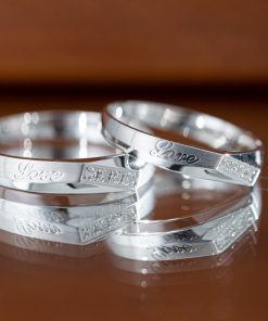 Couple Rings Of Love Custom Natural Diamonds White Gold 18k (2)