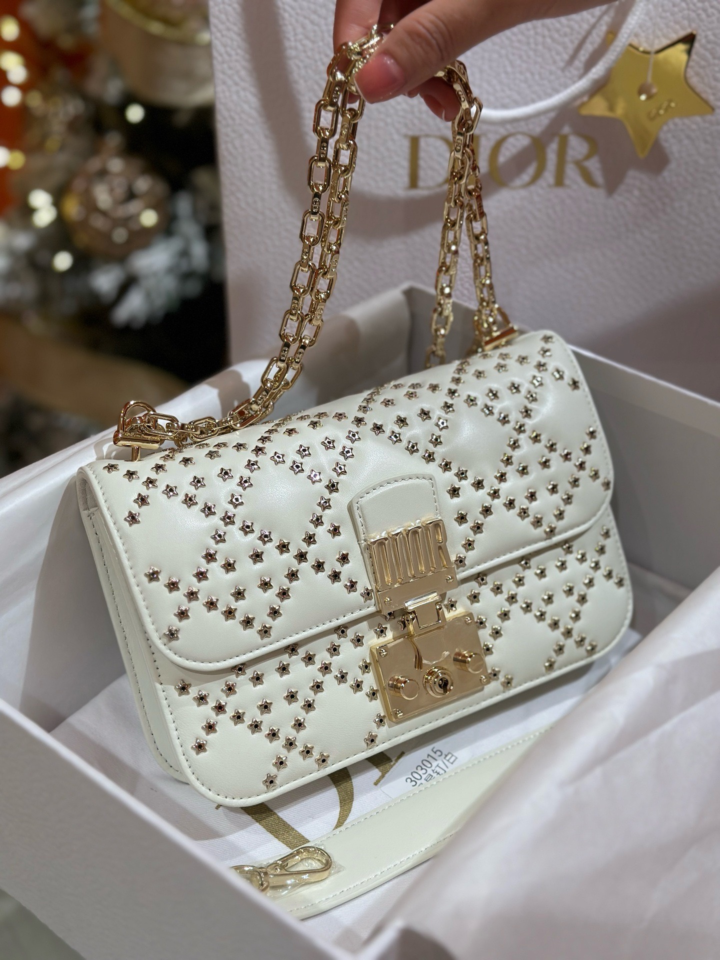 Dior Addict Lucky Replica Bags White Womens 21x13x3cm (4) Dior Addict Lucky Replica Bags White Womens 21x13x3cm (2)